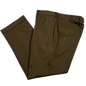 Harold Powell Dress Pant men’s 42x32 pleated Nice heavyweight cotton cuffed leg